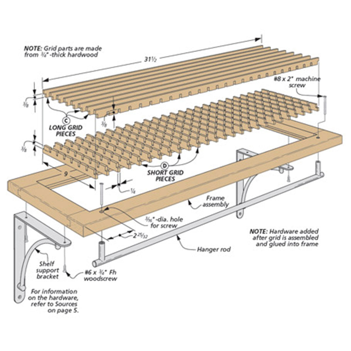 Woodsmith Kitchen Pot Rack Plan