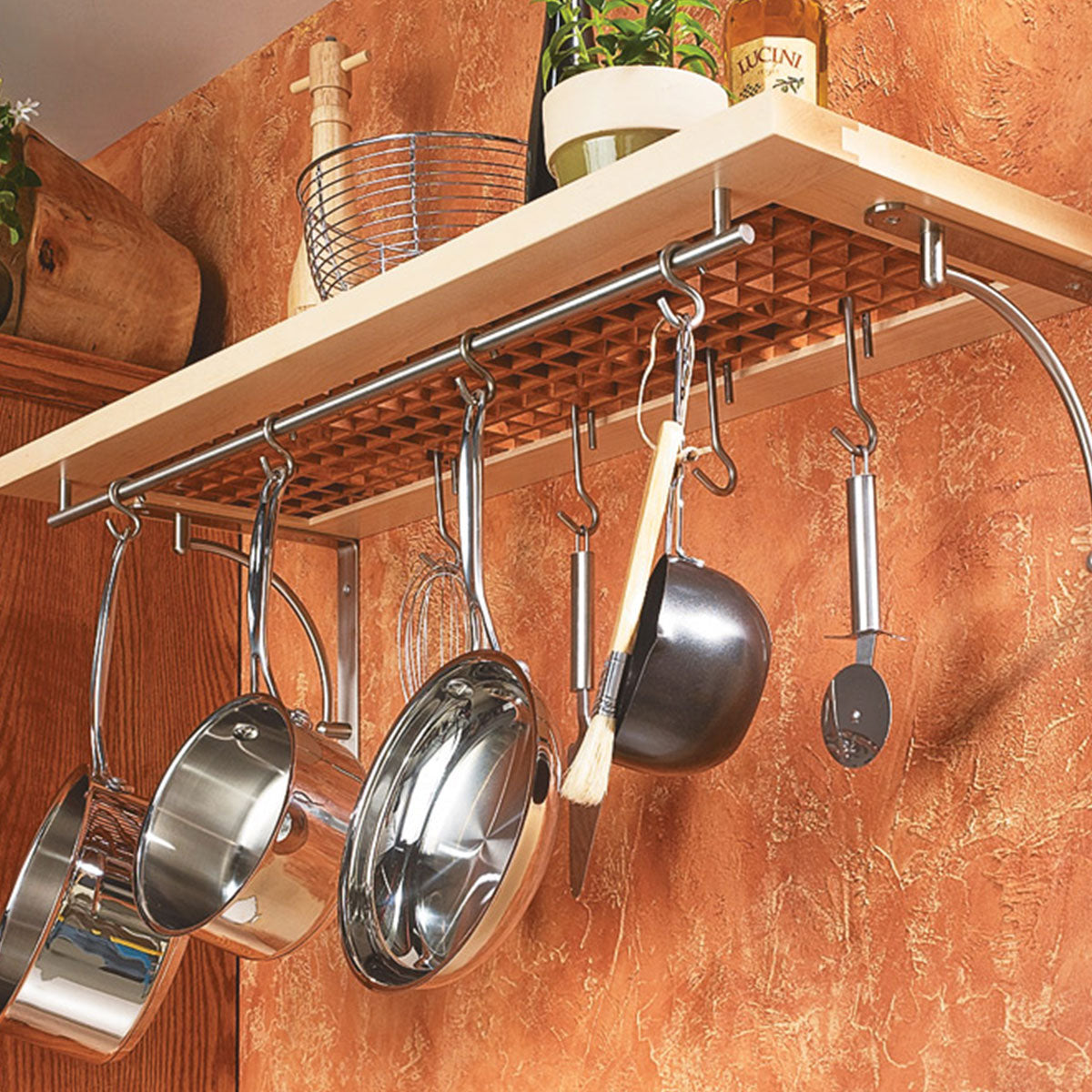 Woodsmith Kitchen Pot Rack Plan
