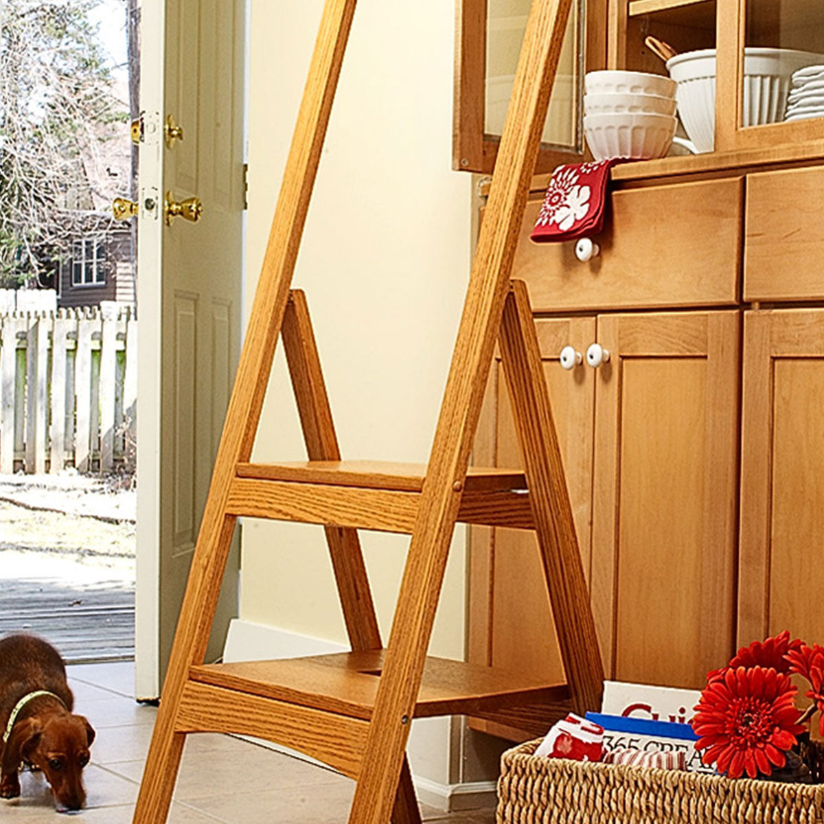 Woodsmith Folding Step-Stool Standard Plan & Premium Shop Drawings