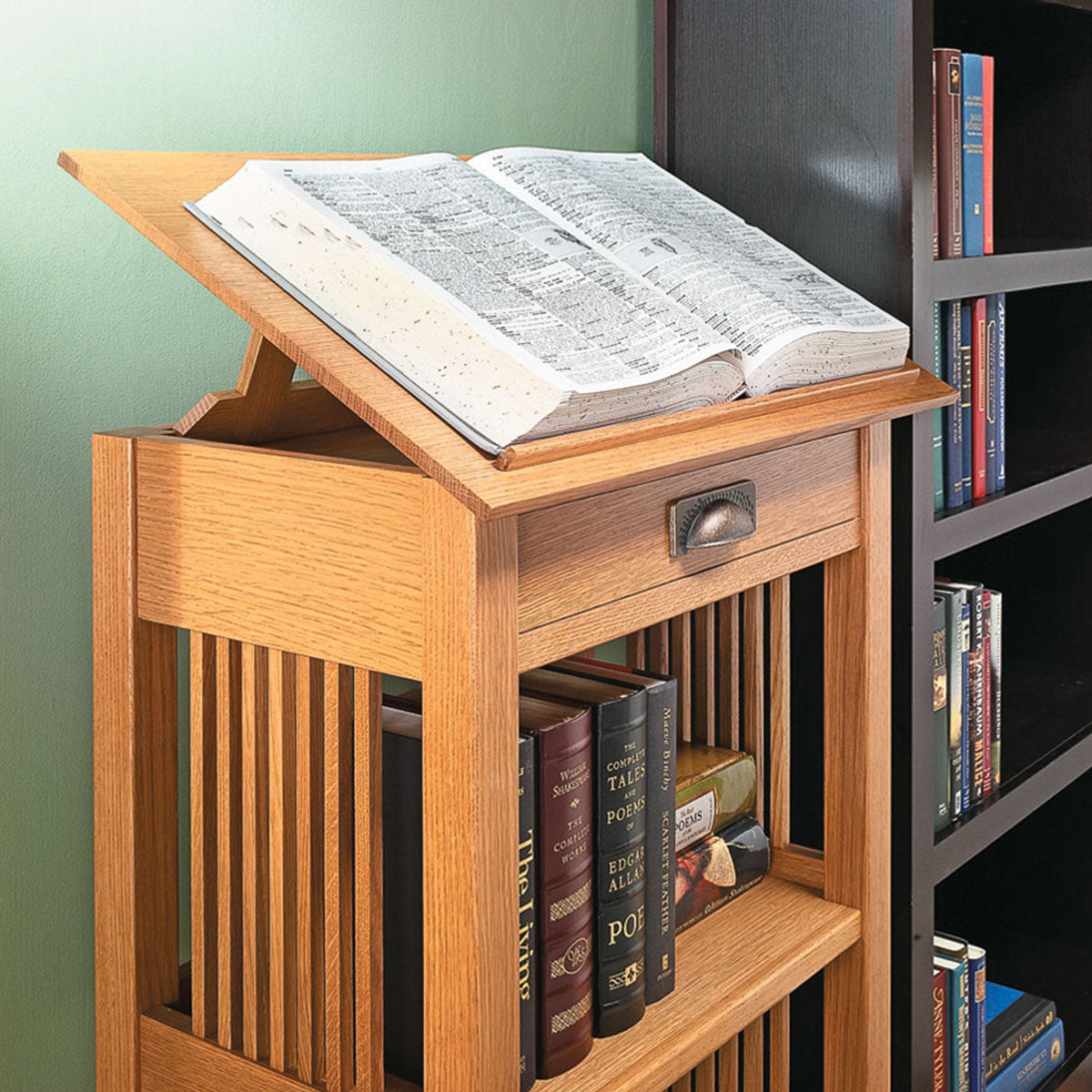 Woodsmith Craftsman Library Stand Plan