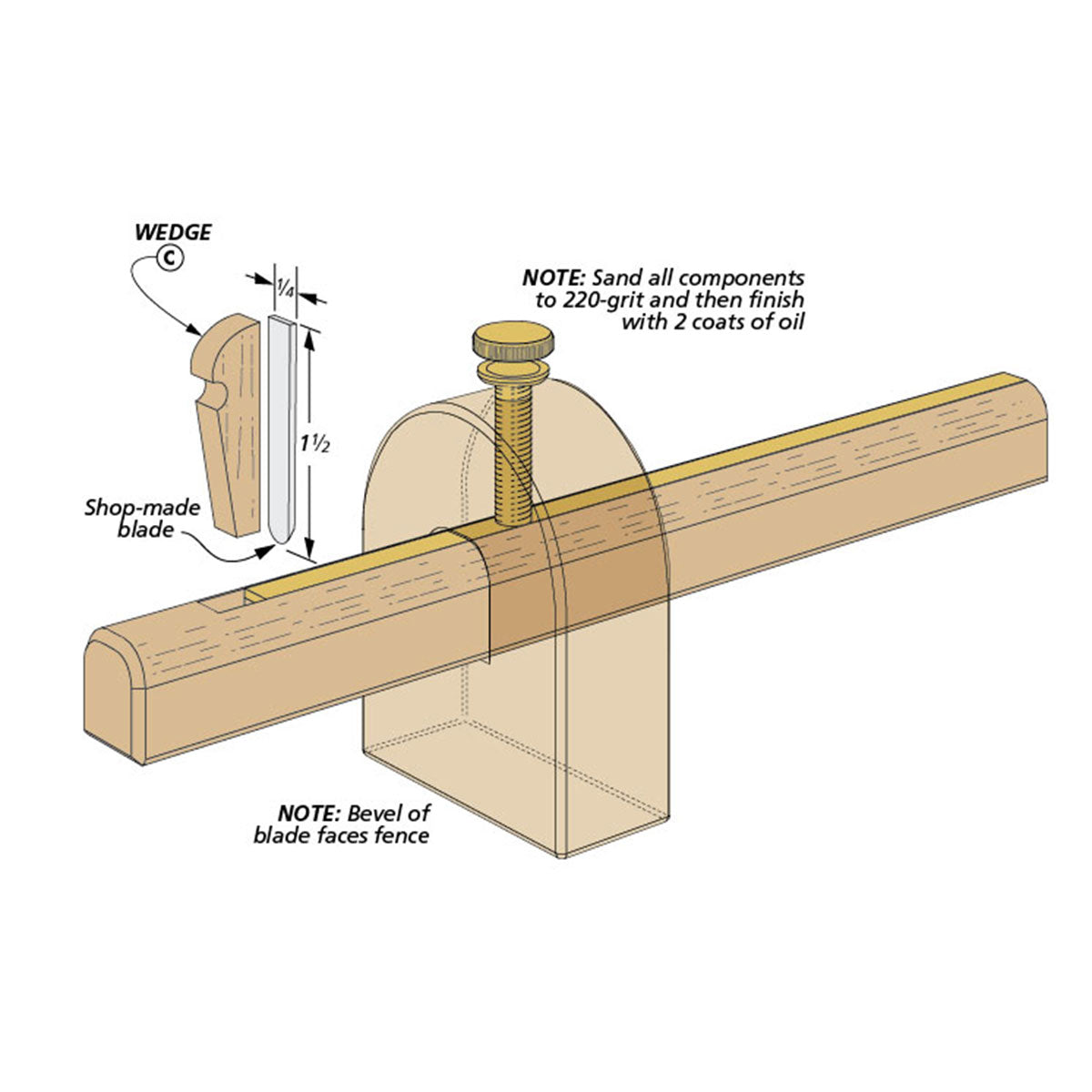 Woodsmith Marking Gauge Plan