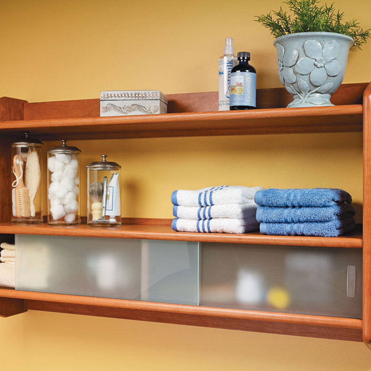 Woodsmith Sliding Door Wall Shelf Plan