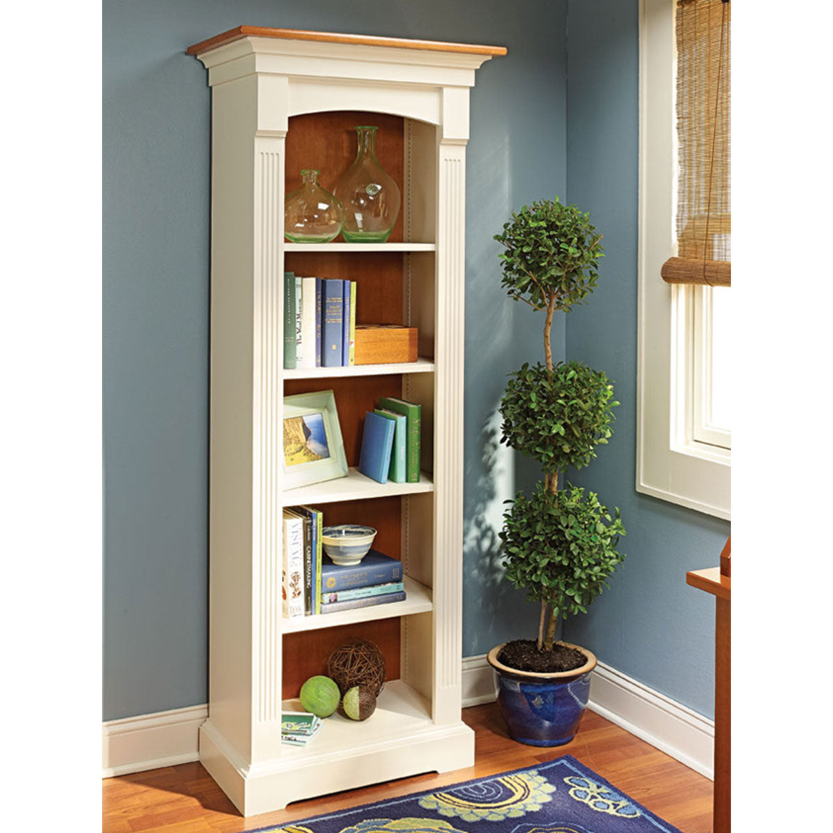 Woodsmith Tower Bookcase Standard Plan & Premium Shop Drawings