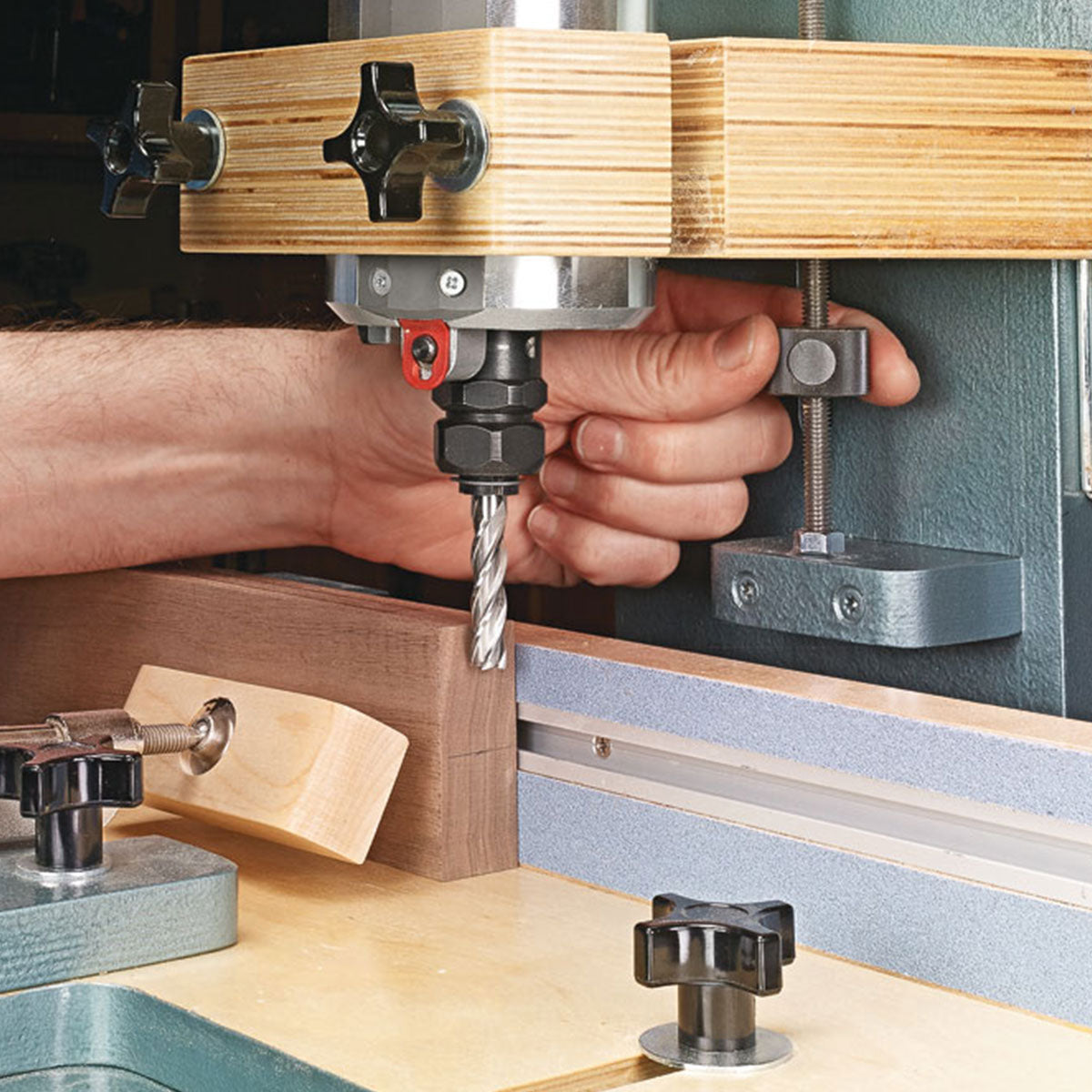 Woodsmith Router Mortising Machine Standard Plan & Premium Shop Drawings