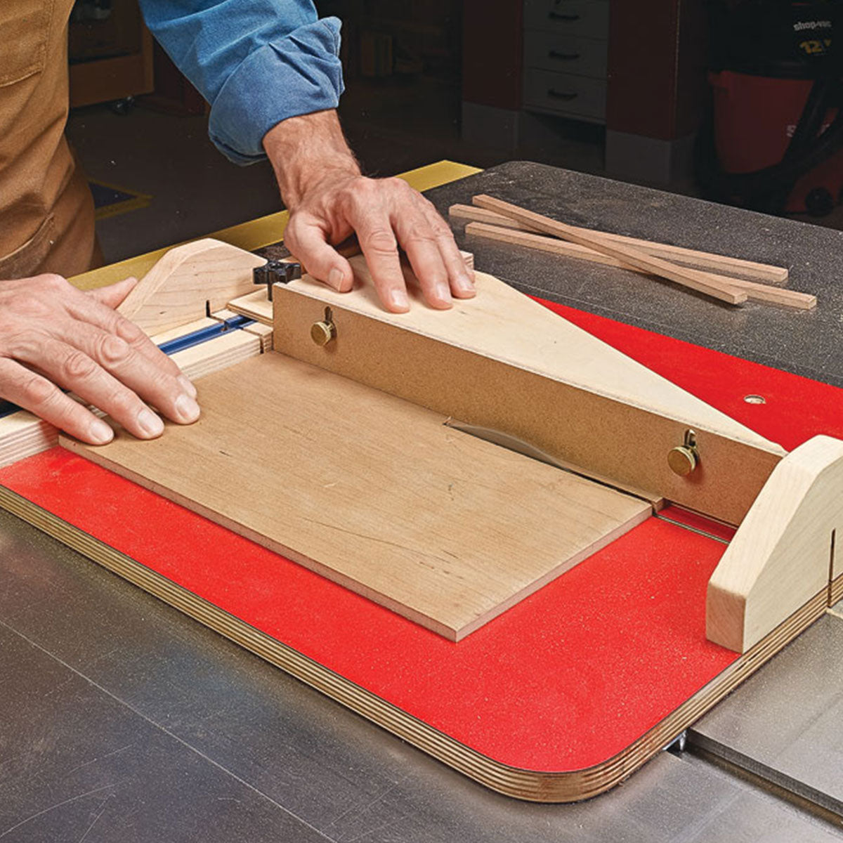 Woodsmith Multipurpose Small Parts Sled Standard Plan & Premium Shop Drawings
