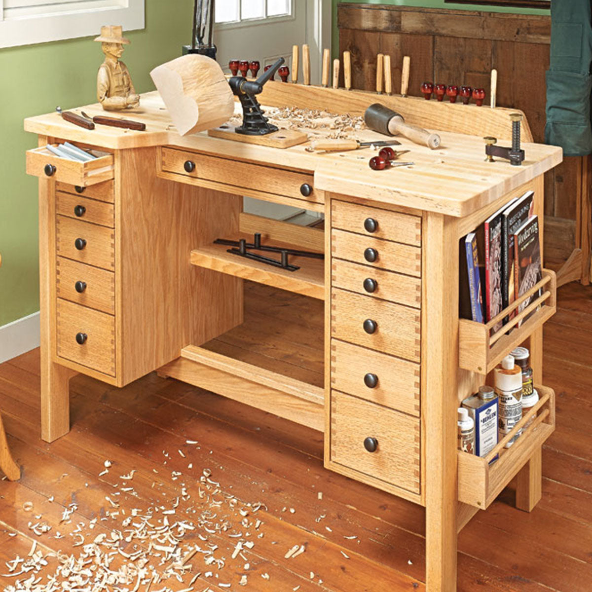 Woodsmith Hobby Bench Standard Plan & Premium Shop Drawings