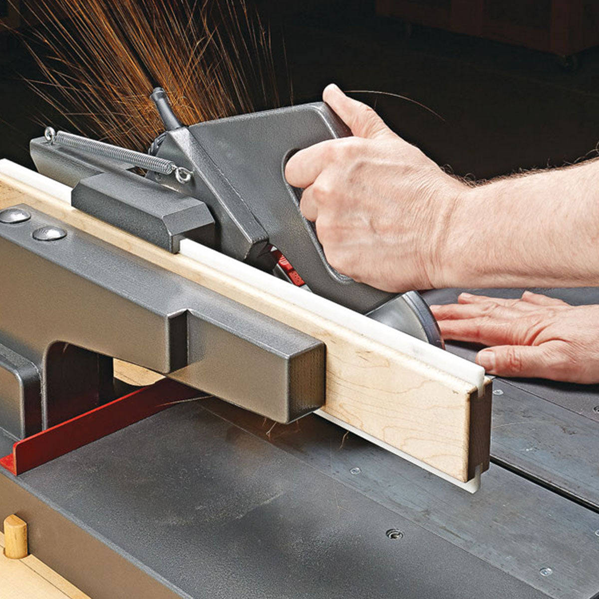 Woodsmith Sliding Cutoff Grinder Standard Plan & Premium Shop Drawings