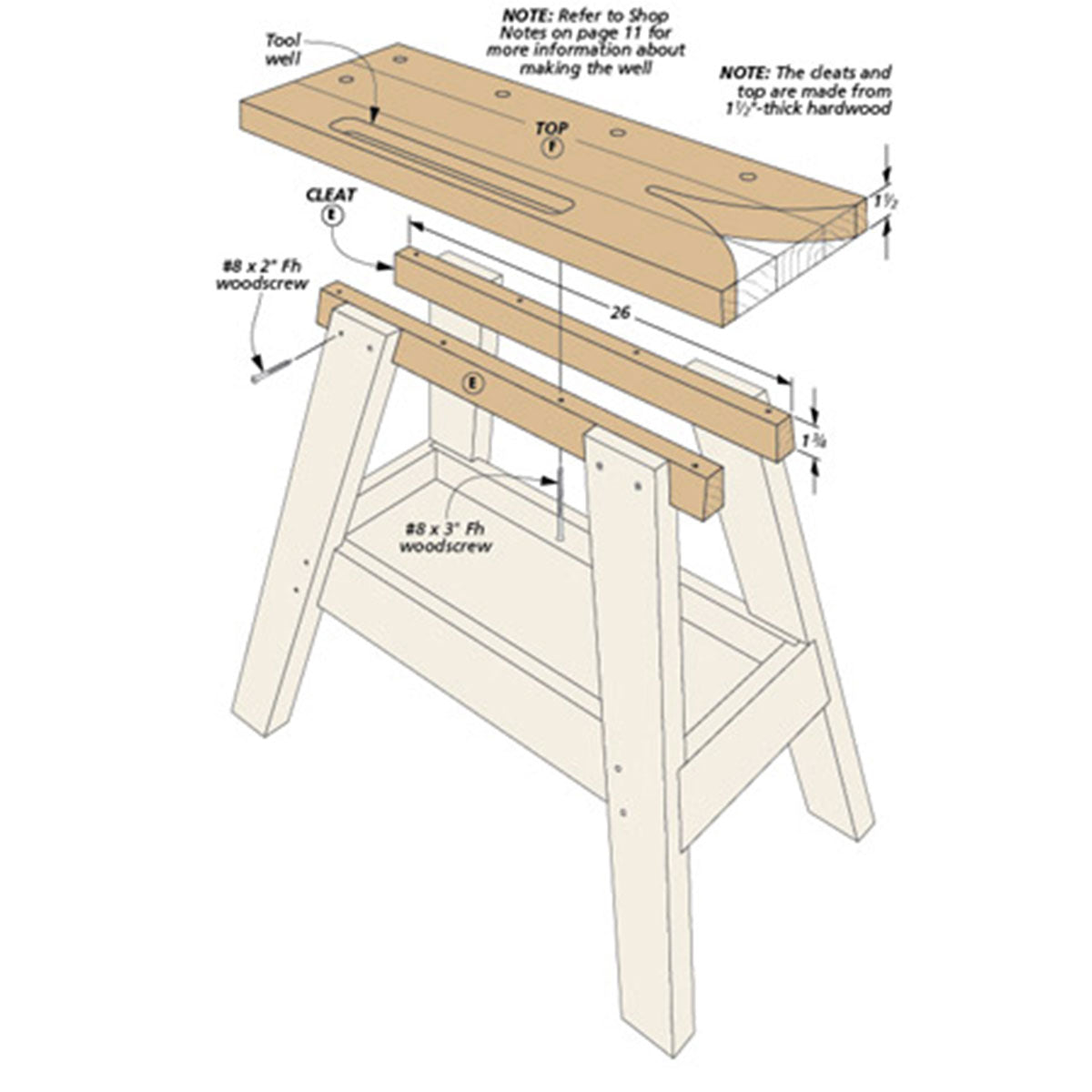 Woodsmith Hardworking Sawbench Plan