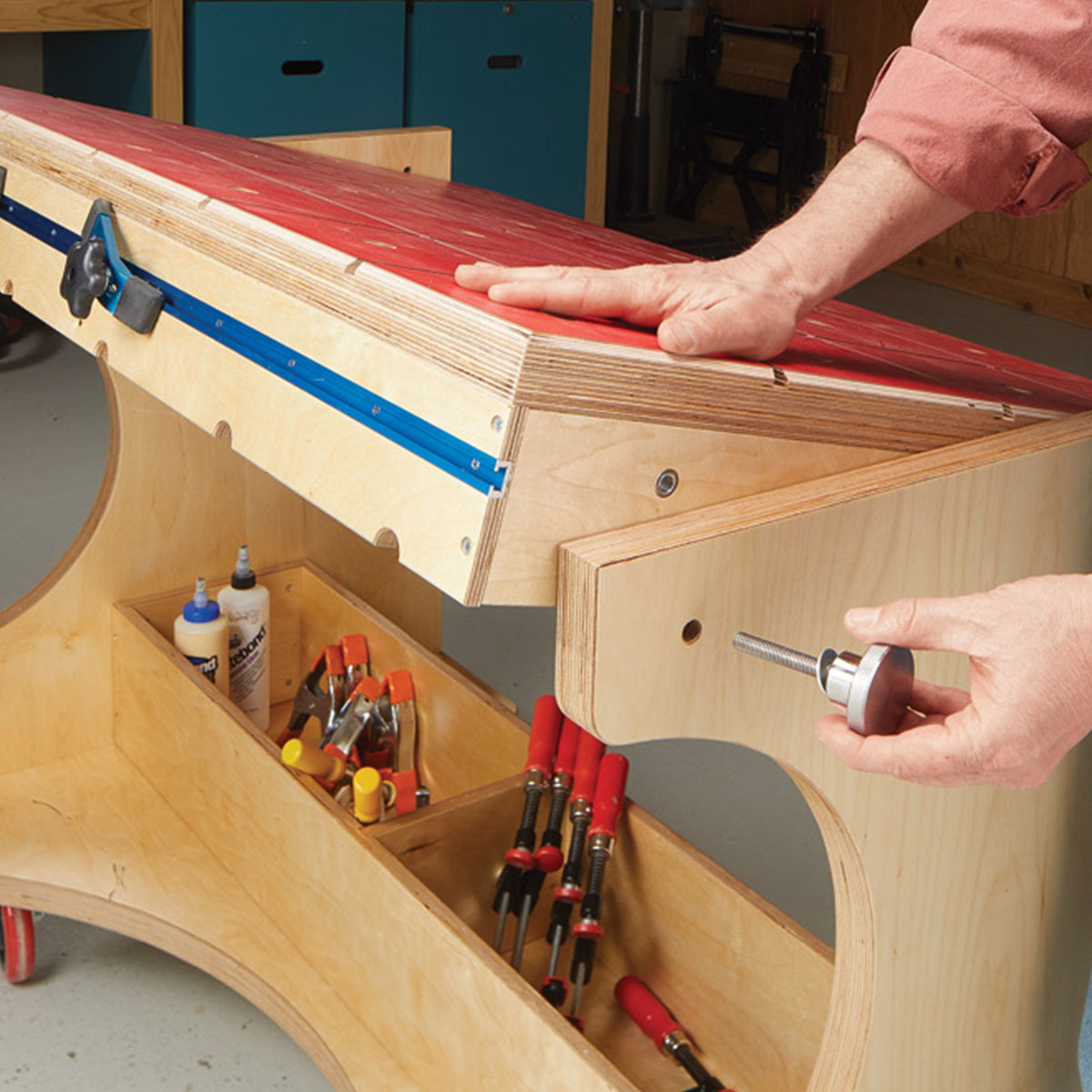 Woodsmith Mobile Clamping Station Standard Plan & Premium Shop Drawings