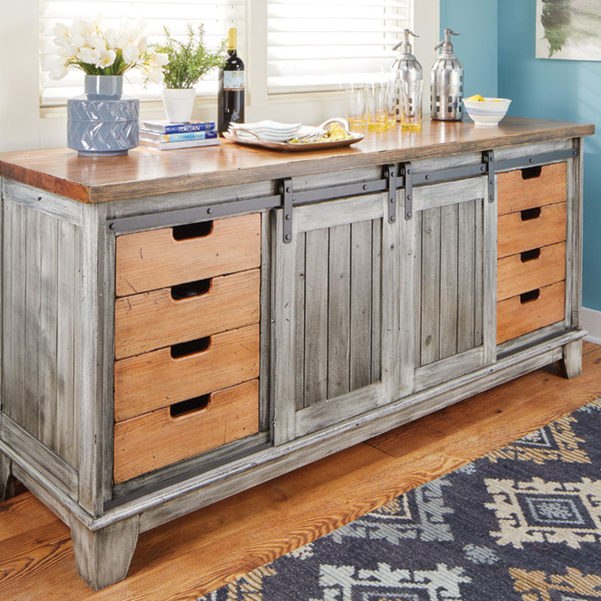 Woodsmith Barn-Door Cabinet Standard Plan & Premium Shop Drawings