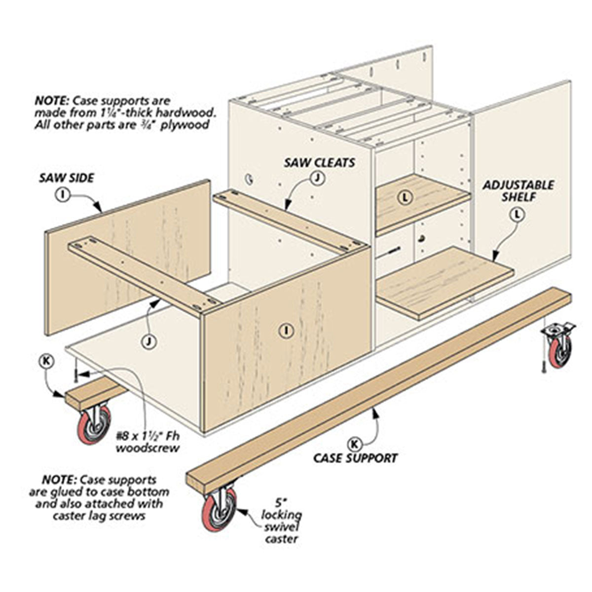Woodsmith All-In-One Workstation Standard Plan & Premium Shop Drawings