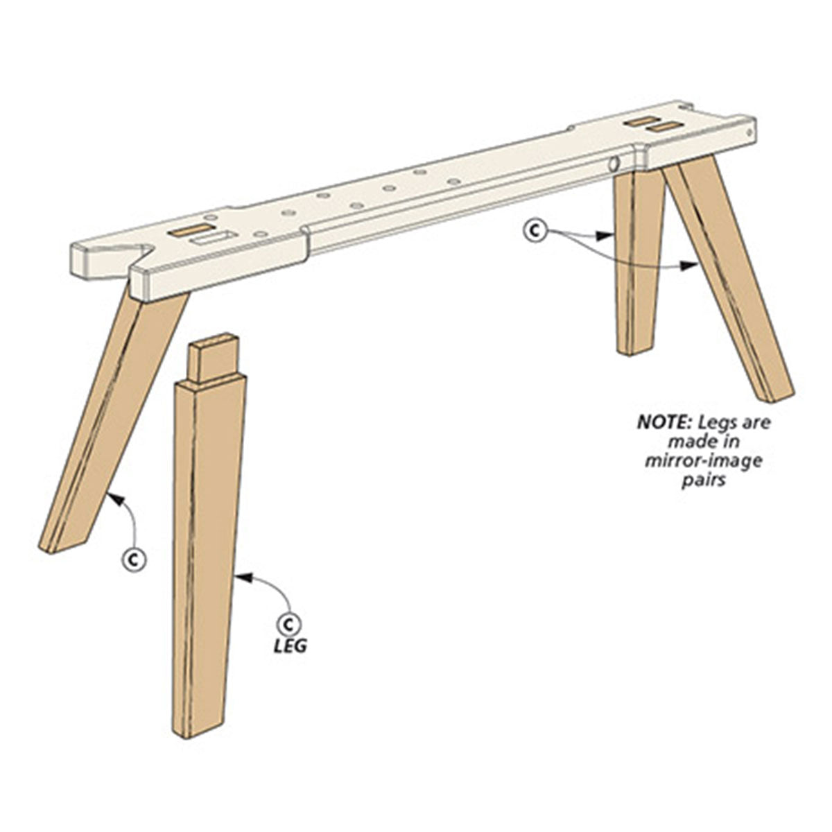 Woodsmith Multi-Function Shavehorse Plan