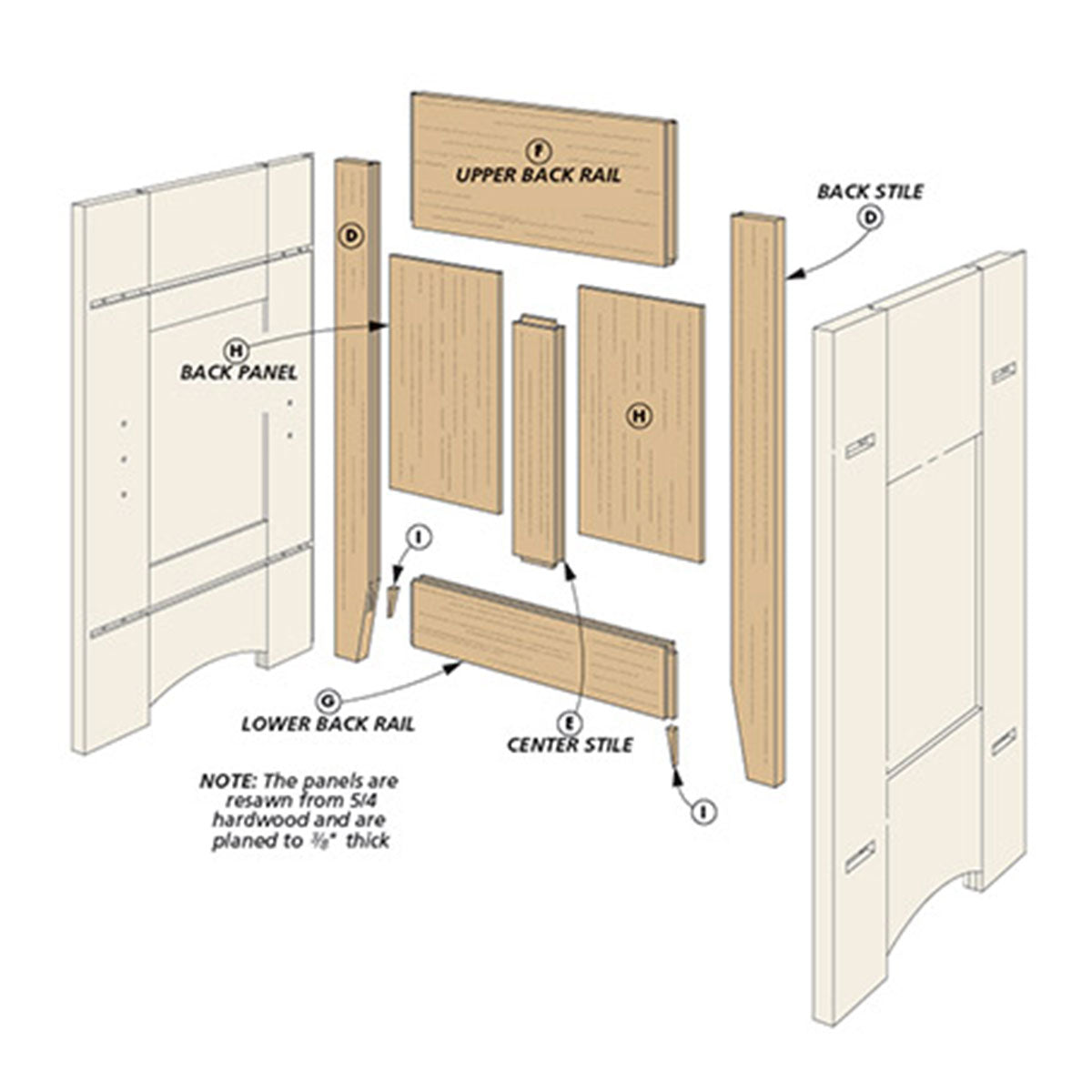 Woodsmith Craftsman Nightstand Standard Plan & Premium Shop Drawings