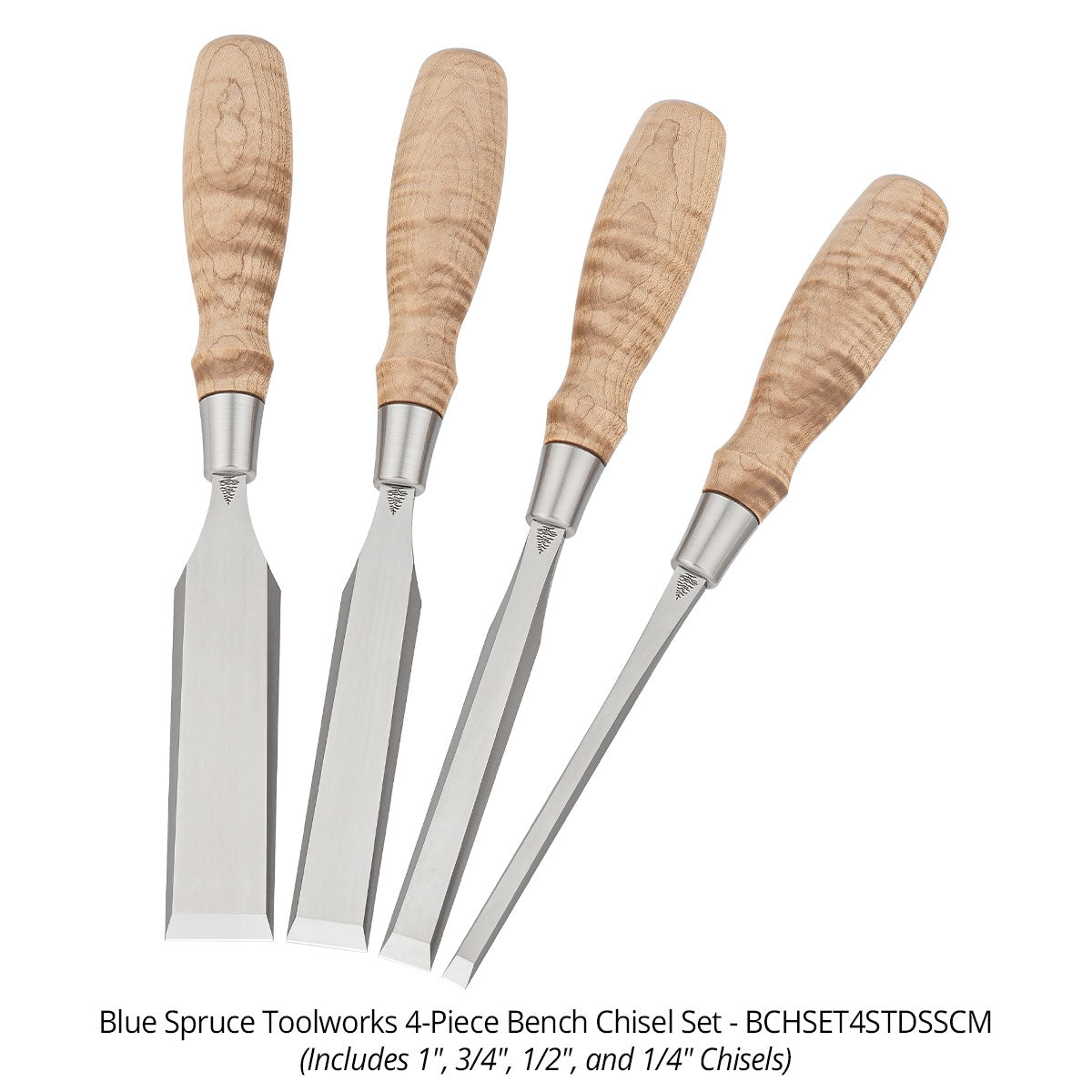 Blue Spruce Bench Chisel 4 Piece Set