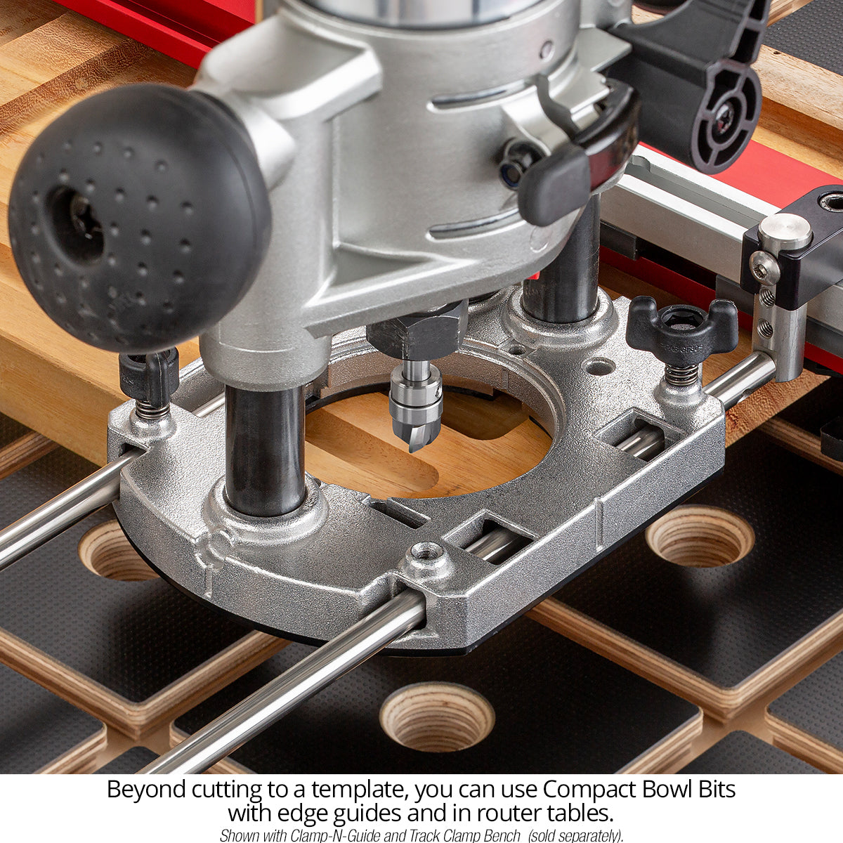 Compact Bowl Router Bits - Carbide Head - 3-Flute