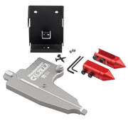 CalZILLA attachment set with CALZILLA-HO head, hole center attachment set, and rack-it on a white background.