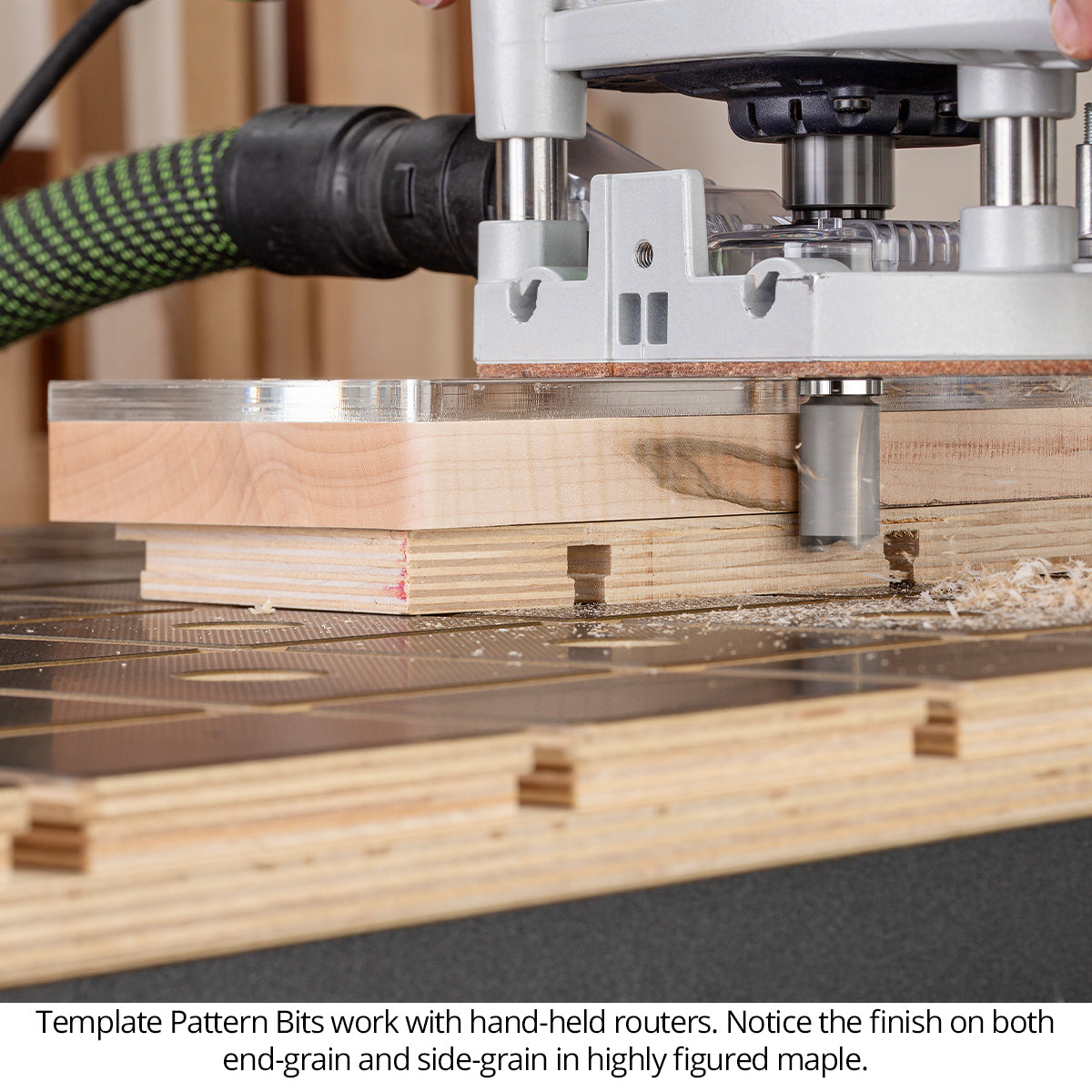 Template Pattern Router Bits - Carbide Tipped - 1/2 Shank - 3/4 Diameter - 2 Flute
