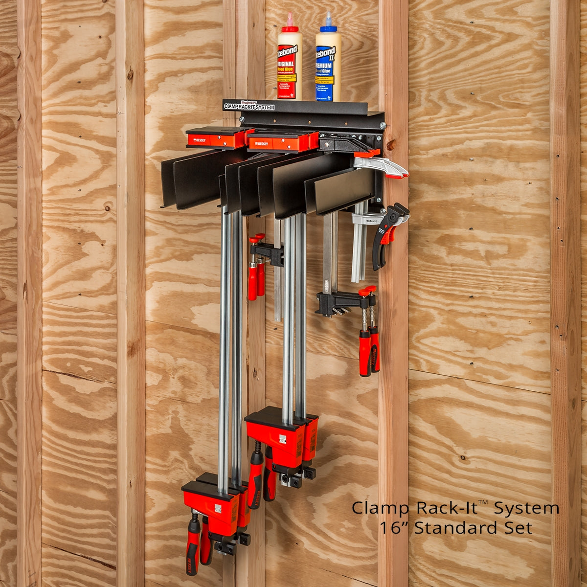 Clamp Rack-It System - 16" Base + 10 Arms - Closeout