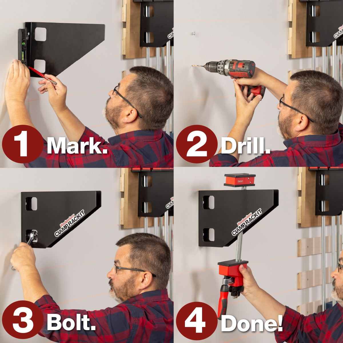 Clamp Rack-It Wall Storage
