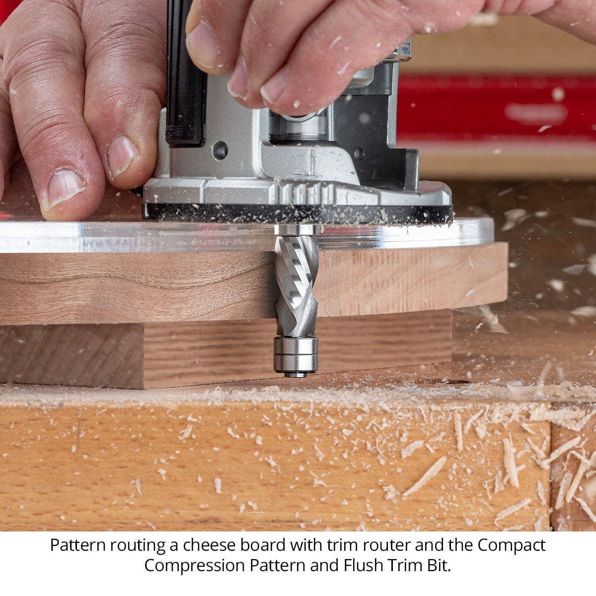 Compact Compression Combination Pattern & Flush Trim Router Bit - 1/4 Shank - Solid Carbide