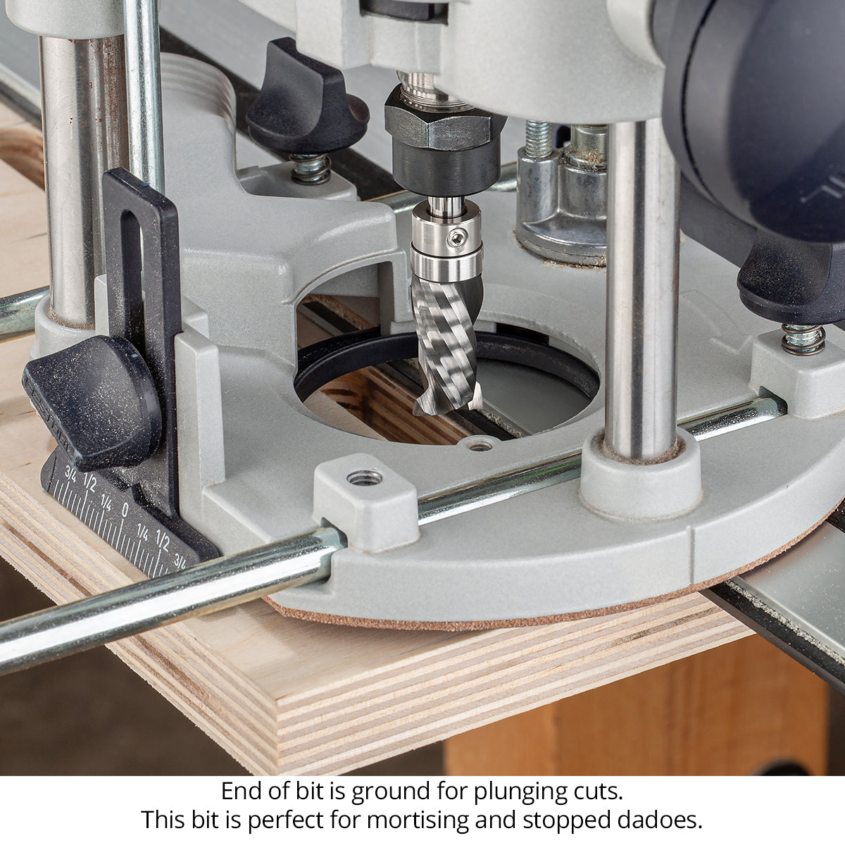Compact Compression Pattern & Mortising Trim Router Bit - 1/4 Shank - Solid Carbide