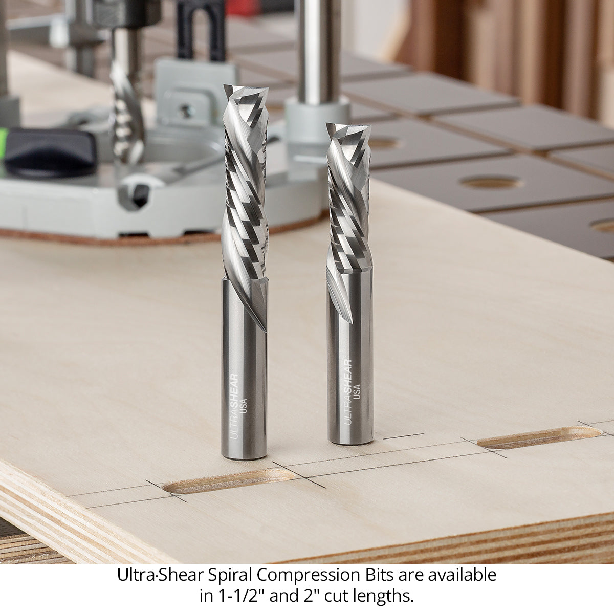 Compression CNC Router Bits - 1/2 Shank - Solid Carbide - 2 Flute