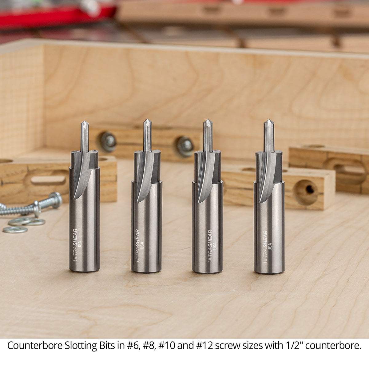 Counterbore Slotting Router Bits - Solid Carbide