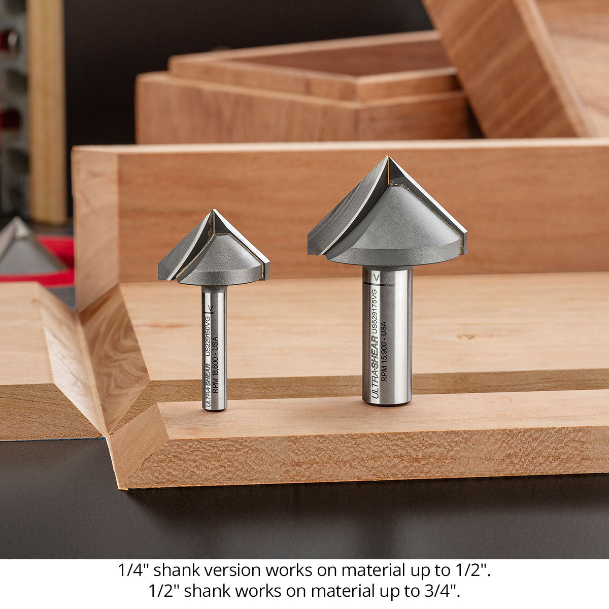 Miter Fold V Groove Router Bits | Carbide-Tipped – Woodpeckers