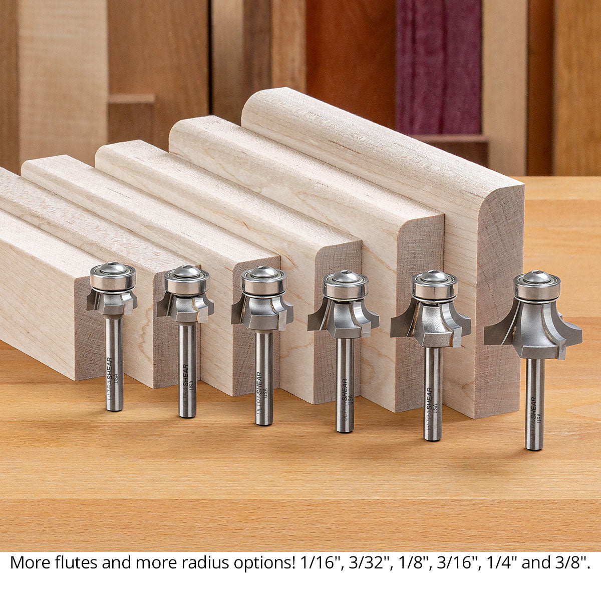 Roundover Router Bits - Carbide Tipped - 3 Flute