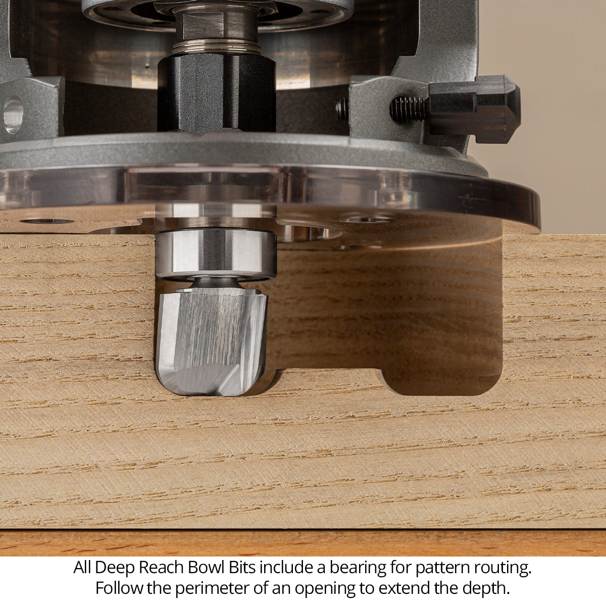 Deep Reach Bowl Router Bits - Carbide Head - 3-Flute