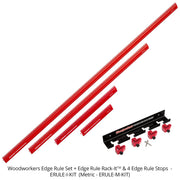 Woodworkers Edge Rule Kit - Metric + Edge Rule Rack-It and 4 Stops - OPEN BOX