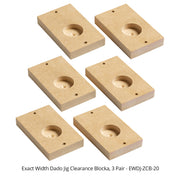Exact Width Dado Jig Zero Clearance Block - 3 Pairs - OPEN BOX