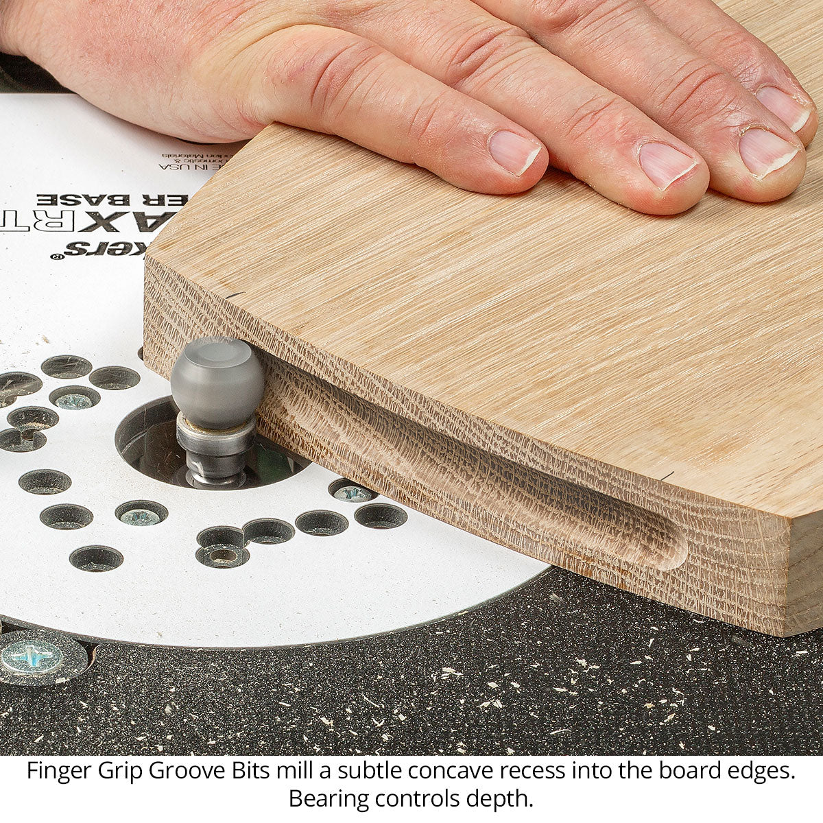 Finger Grip Groove Router Bits - Round Profile - Carbide Tipped - 2-Flute