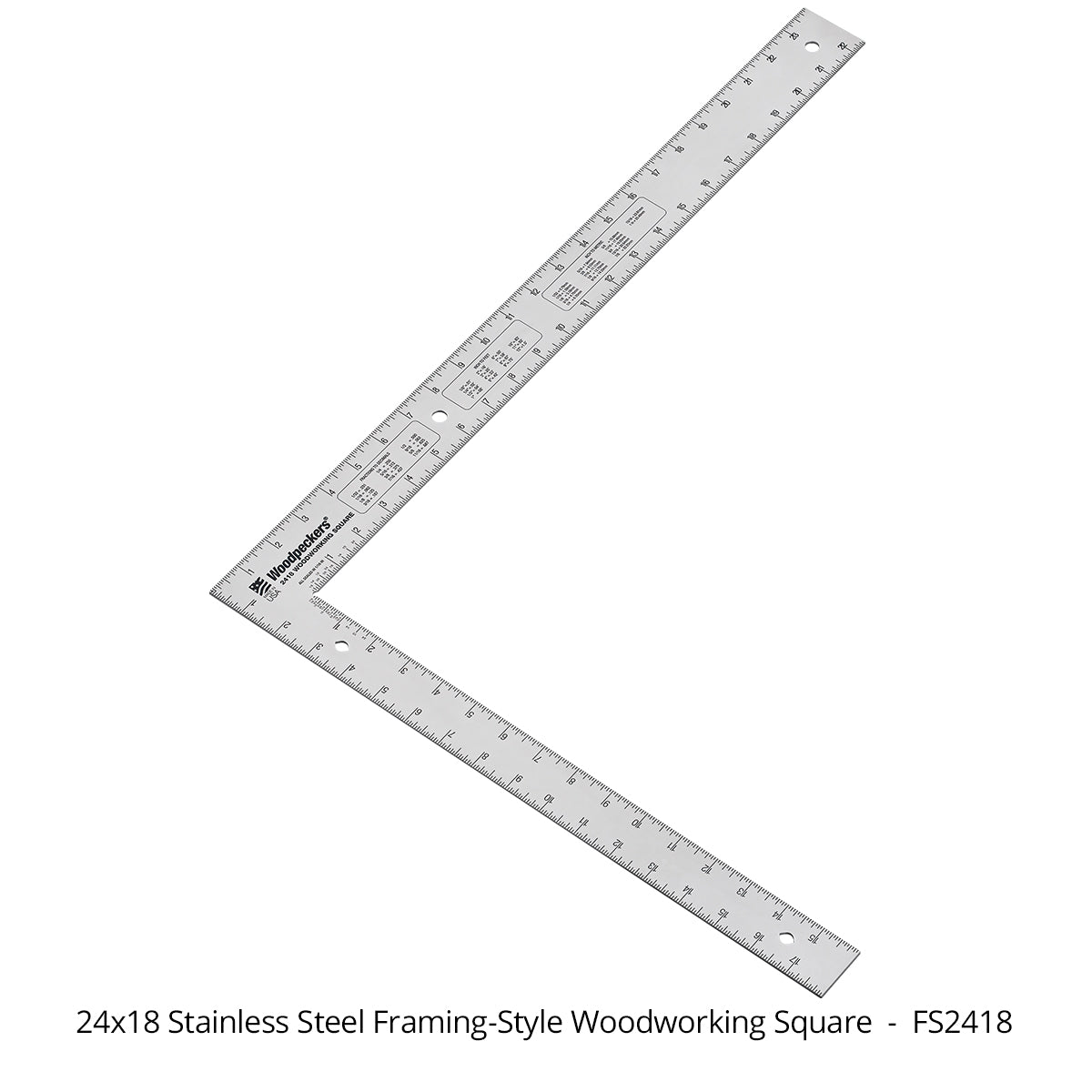 129 & 2418 Stainless Steel Framing Style Woodworking Squares Closeout