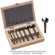 Factory Refurb Fisch Black Shark 7-piece Imperial Forstner Bit Set - OPEN BOX