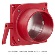 FullThrottle - 4" Blast Gate - Surface Mount - OPEN BOX
