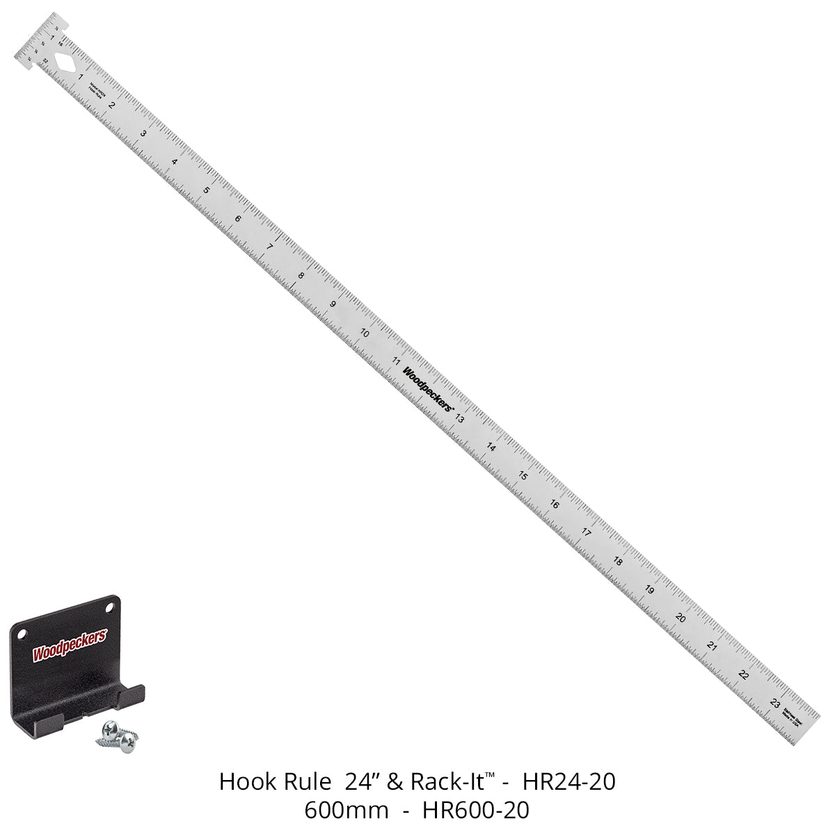 24 Inch Hook Rule with Rack-It - CLOSEOUT