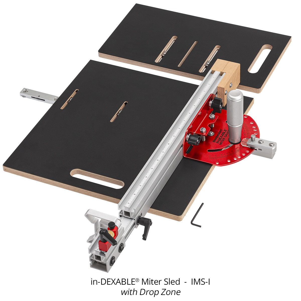 in-DEXABLE Miter Sled w/ Drop Zone