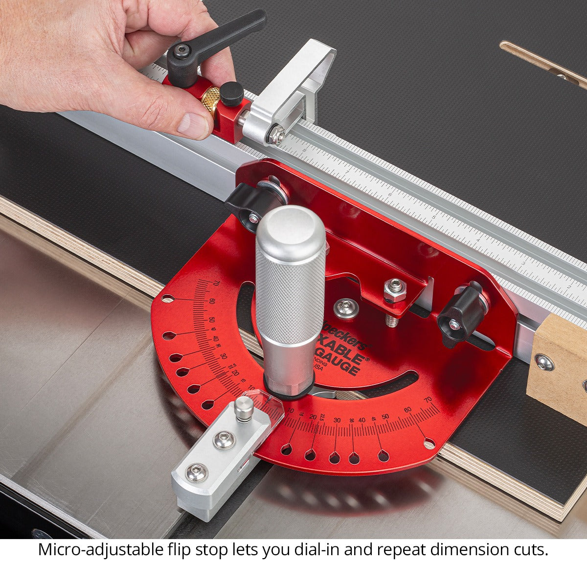in-DEXABLE Miter Sled w/ Drop Zone