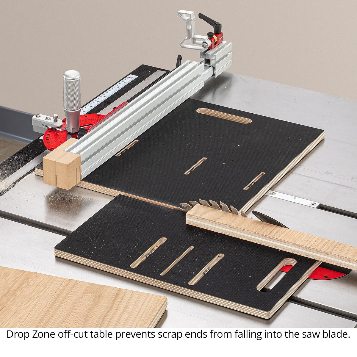 in-DEXABLE Miter Sled w/ Drop Zone