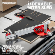 in-DEXABLE Miter Sled w/ Drop Zone