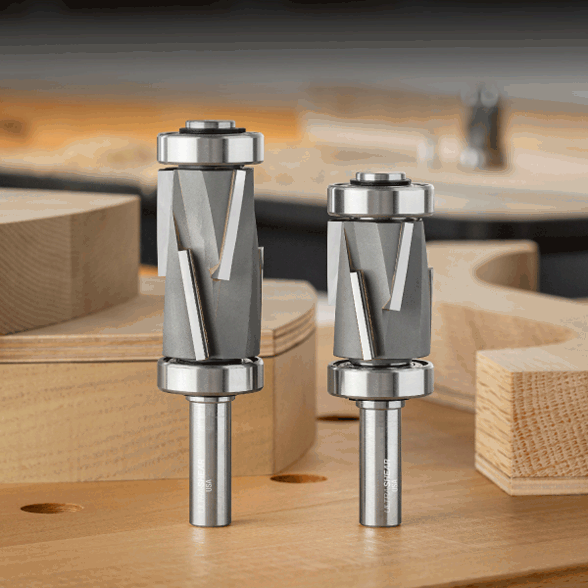 Jumbo Compression Router Bits - 1/2 Shank - Carbide Tipped - 3 Flute