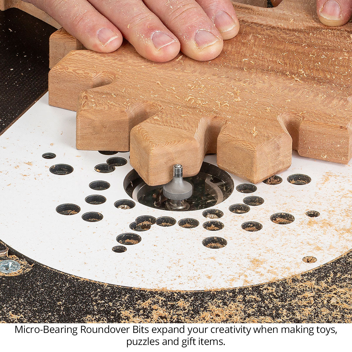 Micro Bearing Roundover Router Bits - 3/16 Bearing - 1/4 Shank - Carbide Tipped