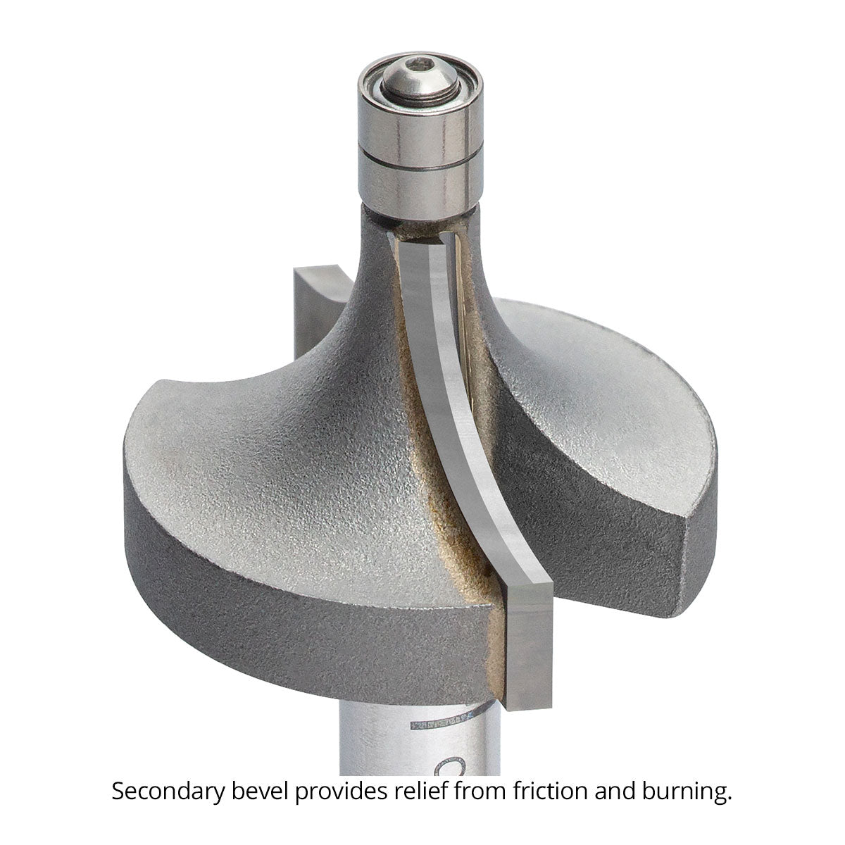 Micro Bearing Roundover Router Bits - 3/16 Bearing - 1/4 Shank - Carbide Tipped