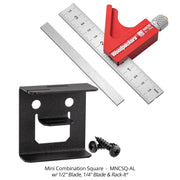 Mini Combination Square w/ 1/2" Blade, 1/4" Blade & Rack-It - OPEN BOX