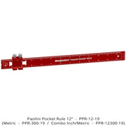 Paolini Pocket Rule - 12 Inch Aluminum - OPEN BOX