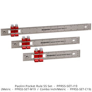 Paolini Pocket Rule Inch Set - Stainless Steel - OPEN BOX