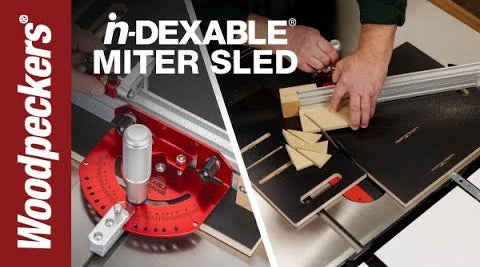 Load video: in-DEXABLE Miter Sled w/ Drop Zone