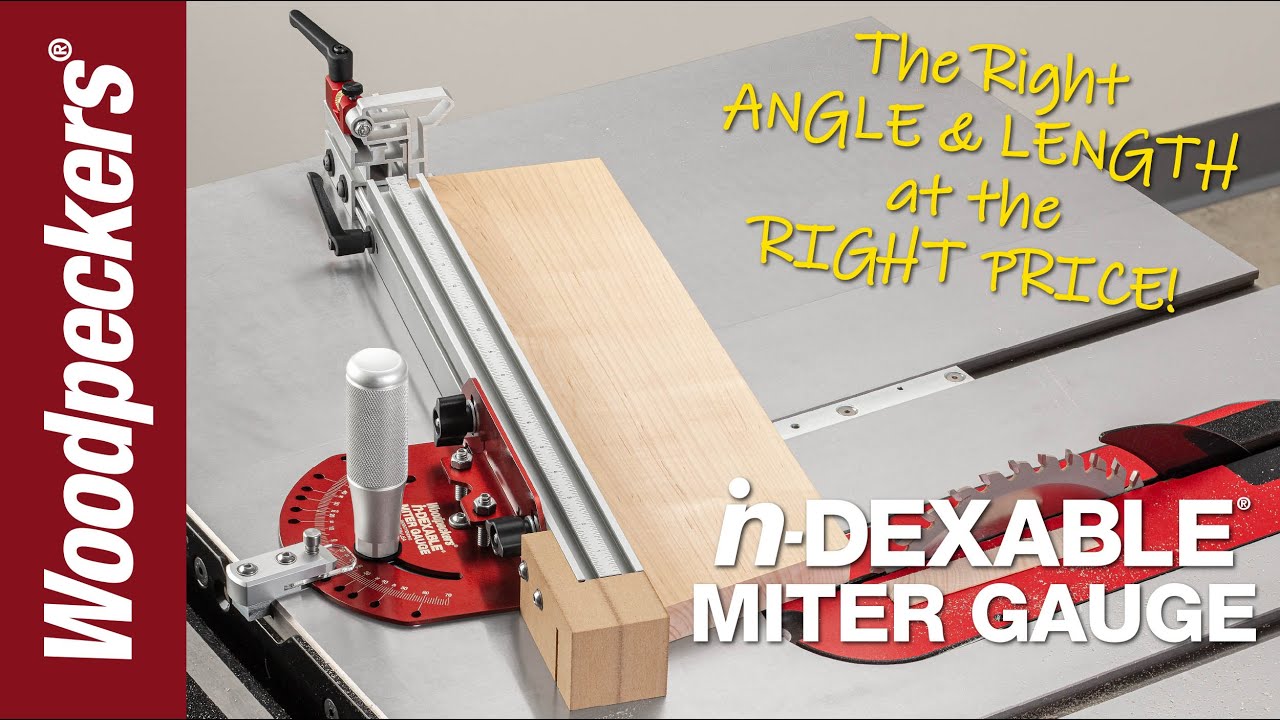 Load video: Woodpeckers Indexable Miter Gauge Video