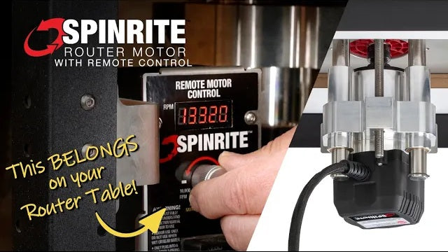 Load video: spinrite router motor with remote control video